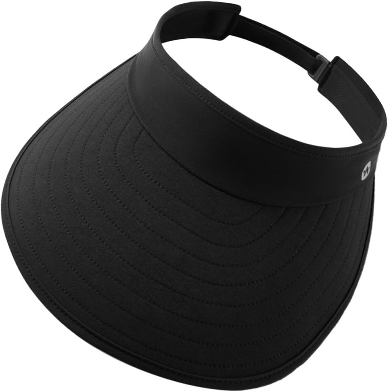Wander Sun Visor Hats for Women Wide Brim UV Protection Adjustable Large Golf Beach Cap Packable Travel Sport Visor - Image 1
